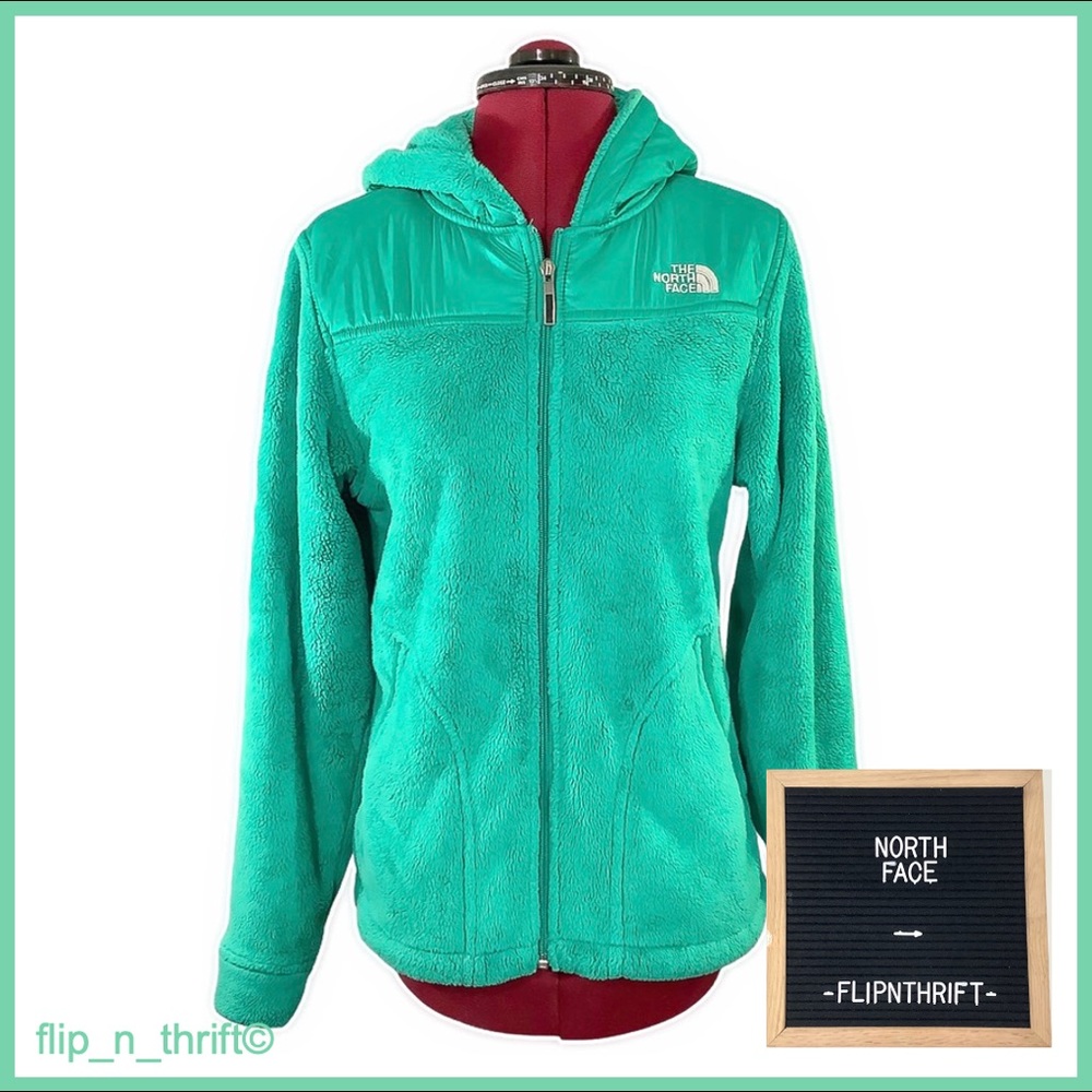 NORTH FACE Lake Green Hooded Jacket w/Fleece
